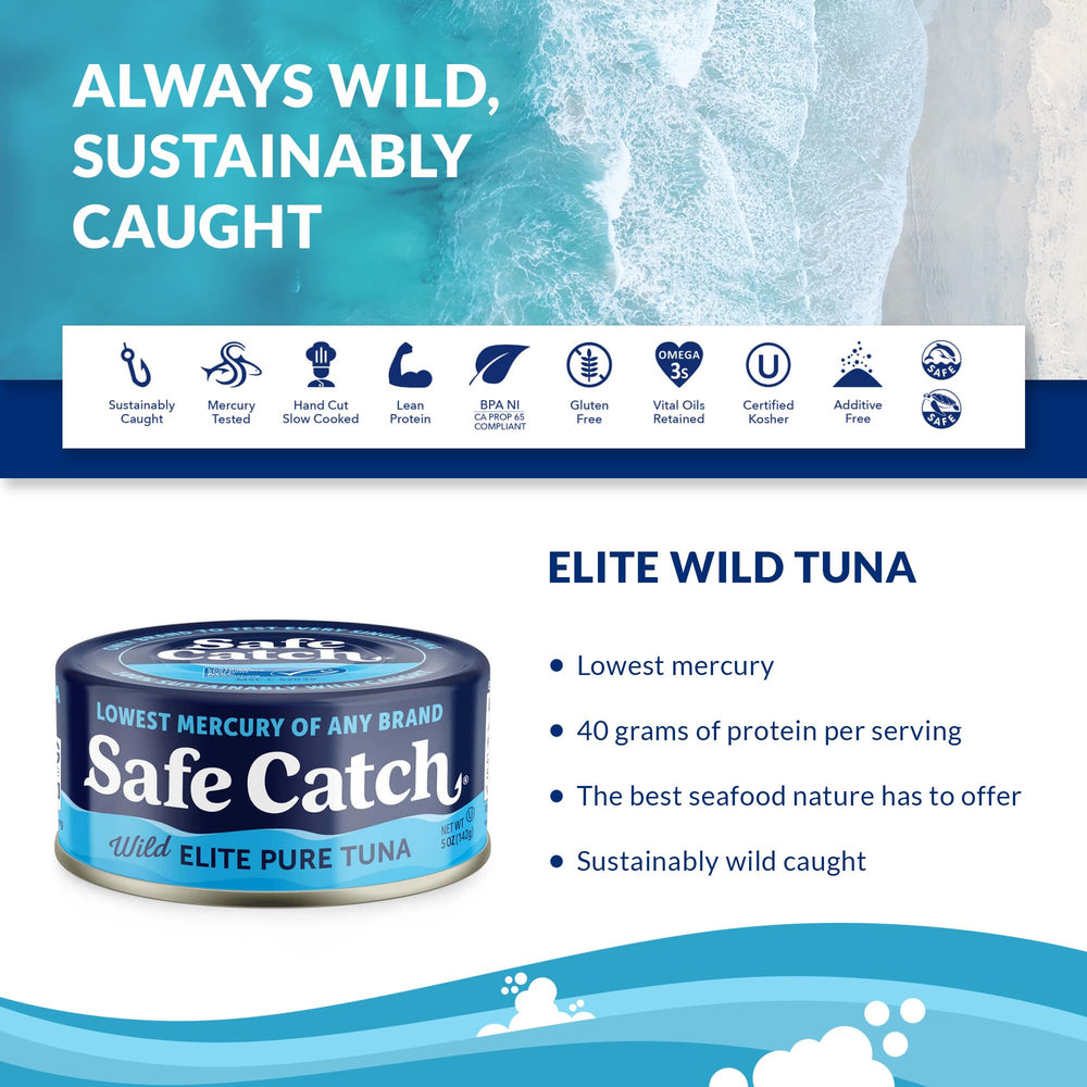 Safe Catch Wild Tuna solid steak plated for a nutritious, omega-3 rich salad