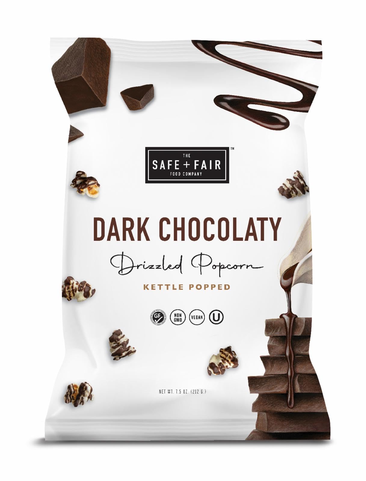 Safe and Fair Kettle Popped Popcorn pack shot showing allergen-free snack option