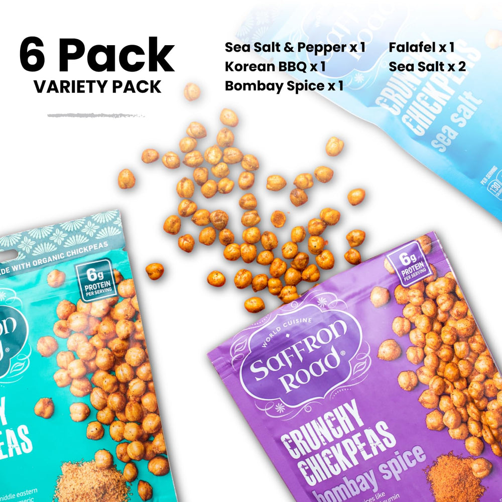 Saffron Road Korean BBQ chickpeas bag with bold, smoky flavors