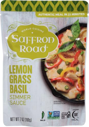 Finished stir-fry using Saffron Road Lemongrass Basil sauce