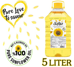 Safya sunflower oil in a kitchen setting for everyday meals.