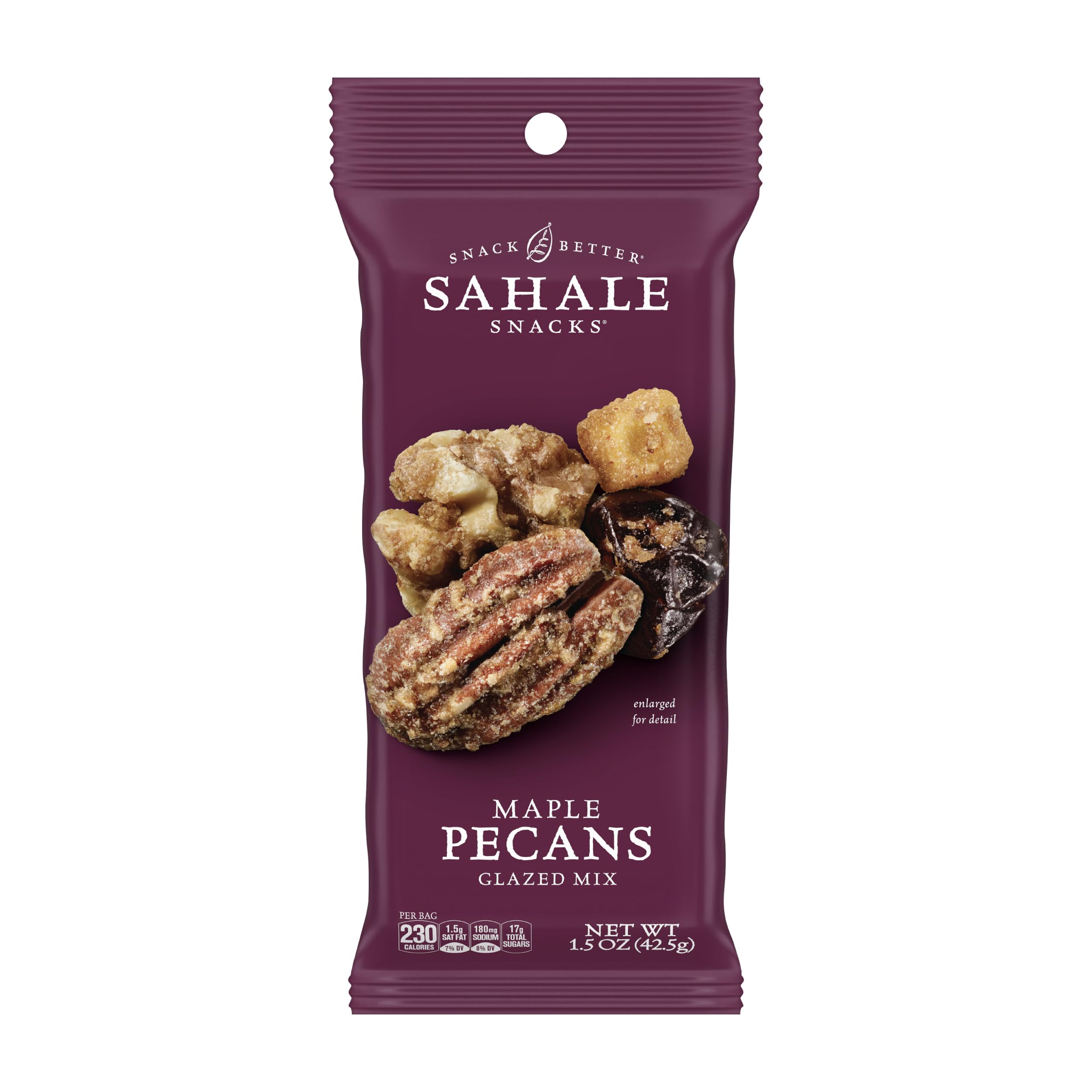 Sahale Snacks Maple Pecans Glazed Mix grab-and-go pouch for on-the-go snacking.