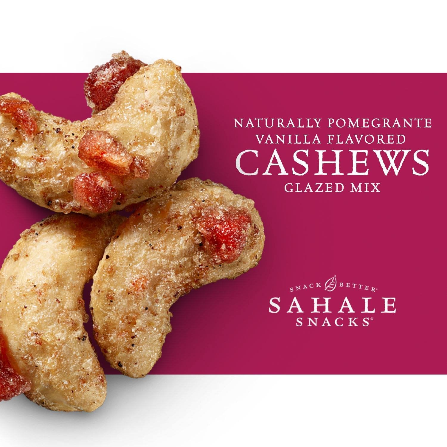 Display of 18-pack Sahale Snacks deluxe mix