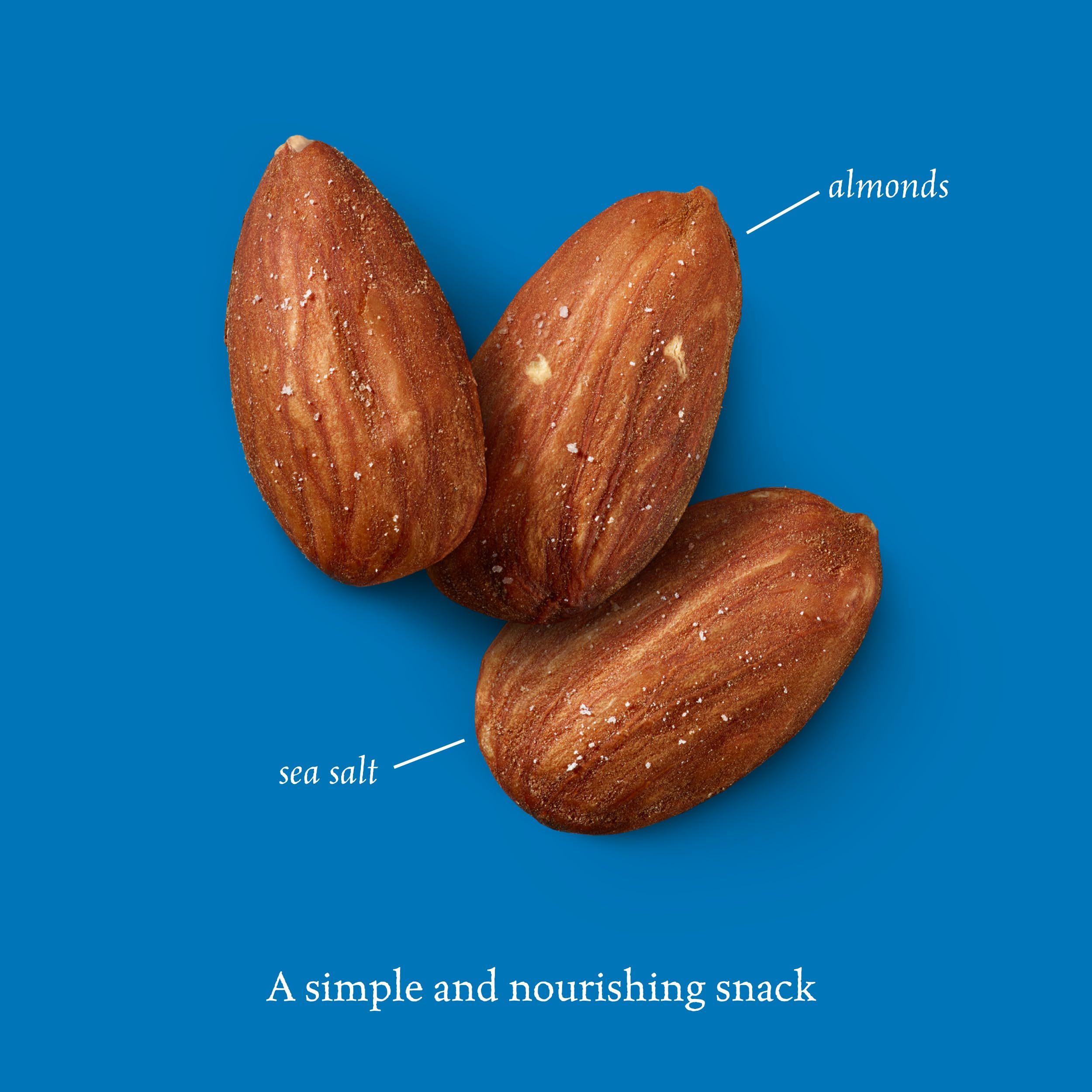 Sahale almonds with non-GMO, kosher, gluten-free labeling for mindful snacking.