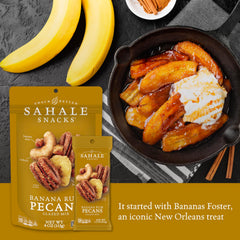 Sahale Snacks Bananas Foster-inspired glaze close-up, highlighting the sweet glaze