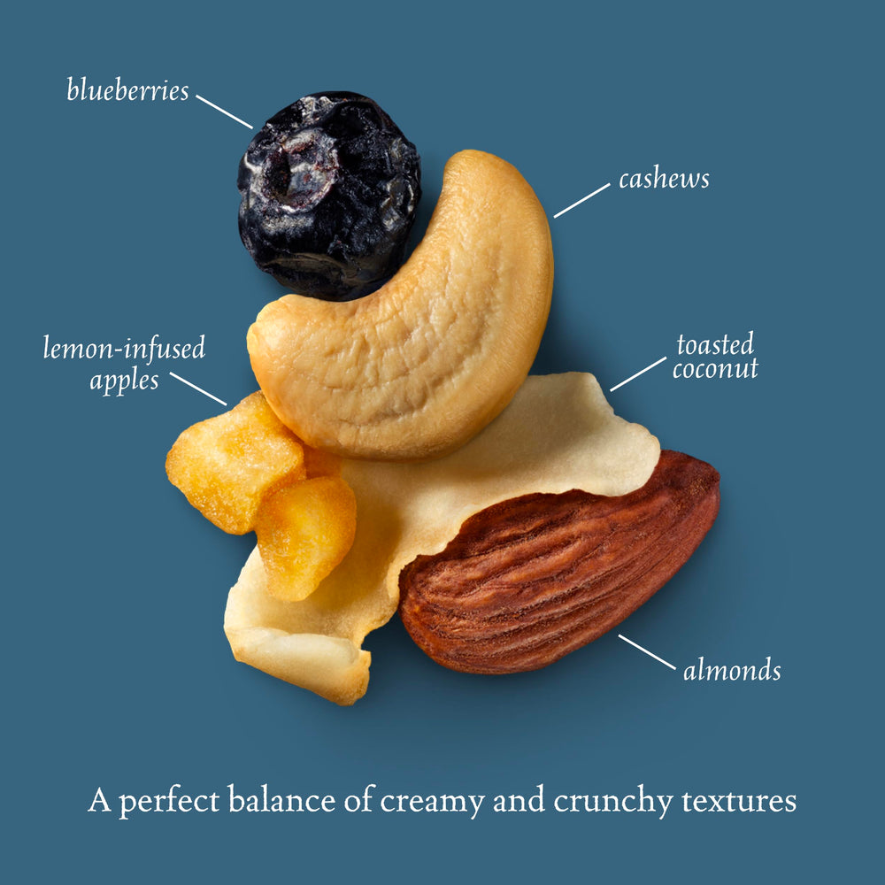 Sahale Berry Macaroon Almond Trail Mix packaging showing gluten-free and kosher labels.