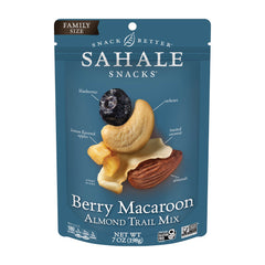 Sahale Snacks Berry Macaroon Almond Trail Mix bag for on-the-go energy and satisfying crunch.