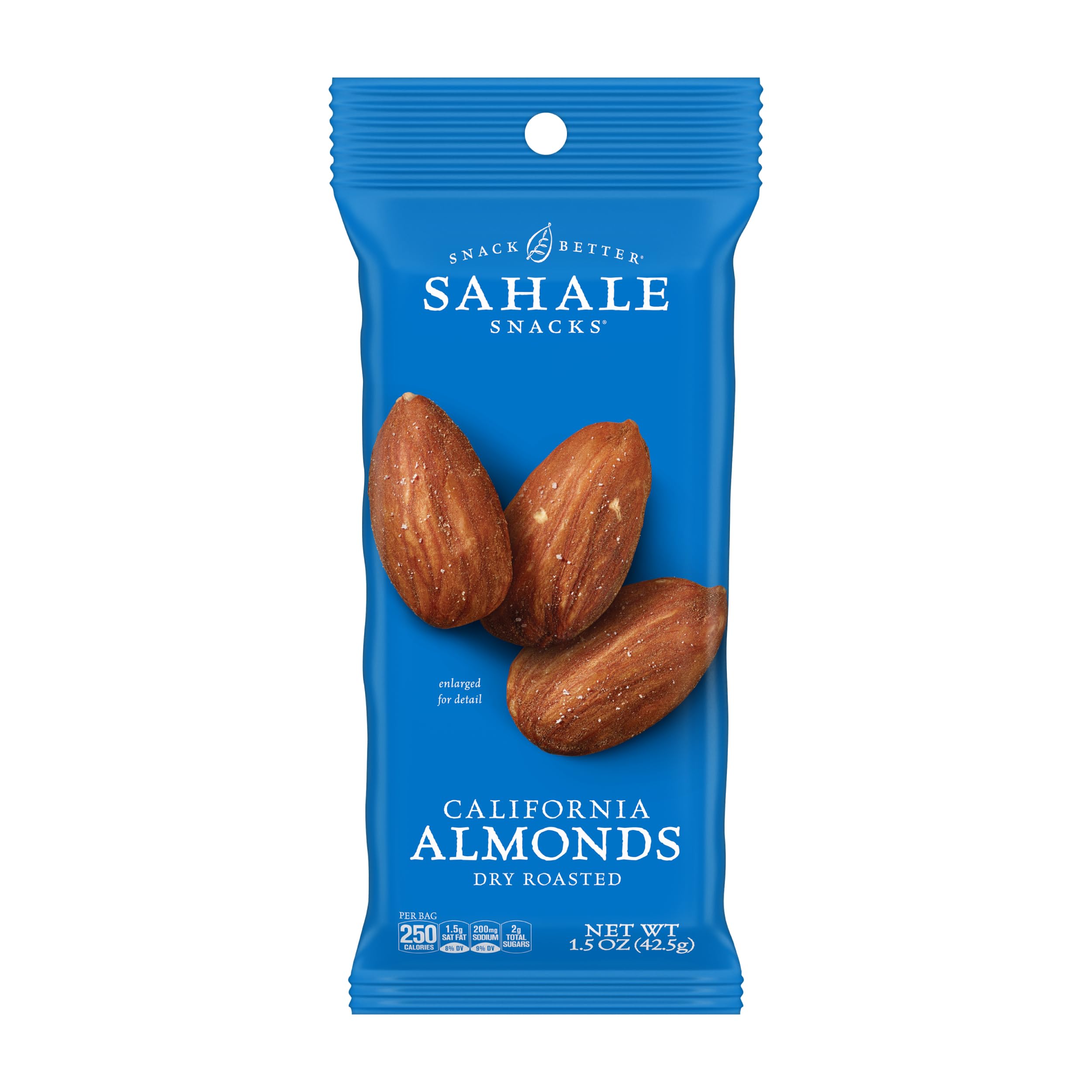Sahale Snacks California dry-roasted almonds in a 1.5 oz pack for on-the-go energy.