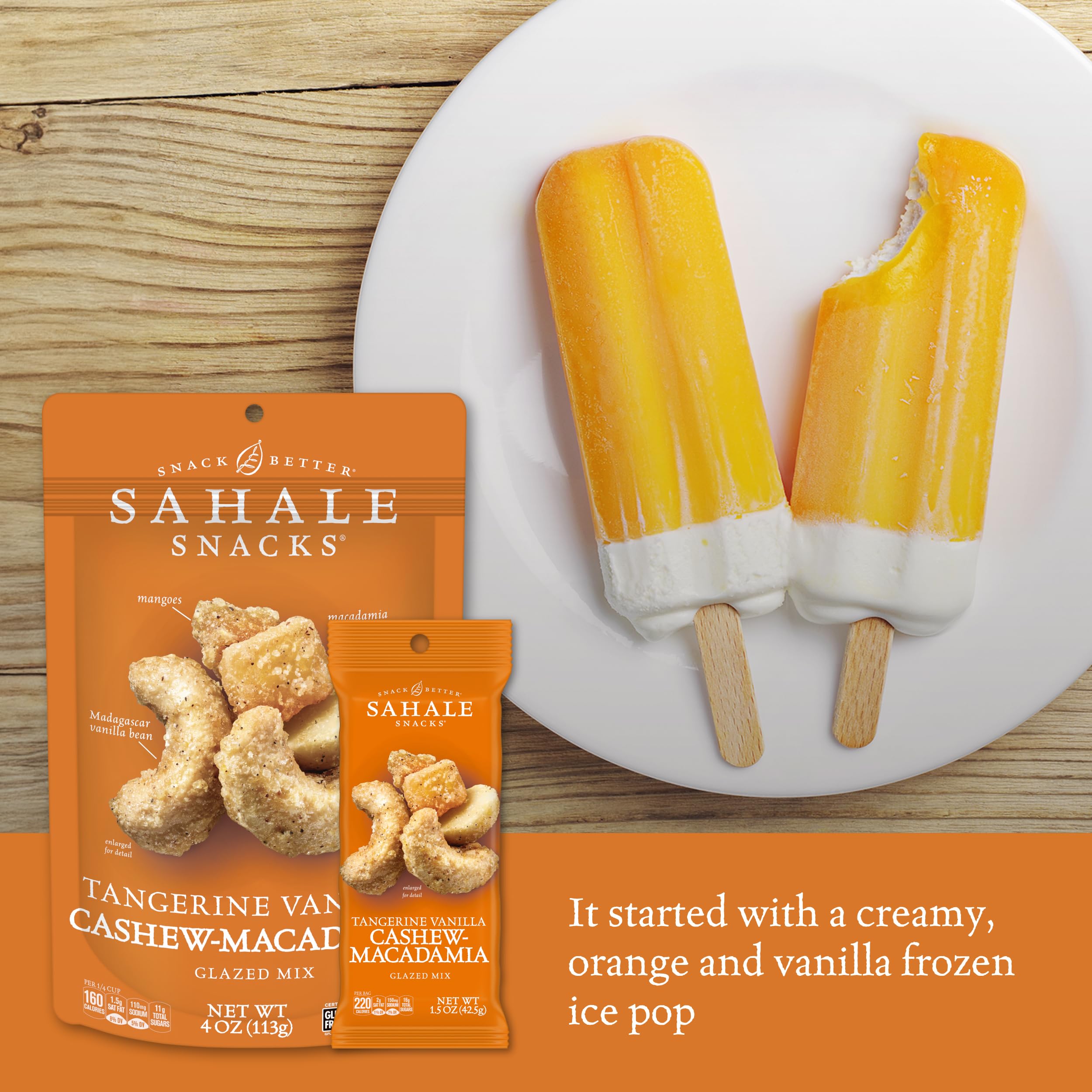 Sahale Snacks glazed mix ingredients highlight non-GMO and gluten-free attributes.