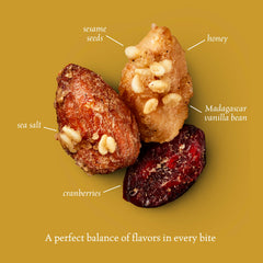 Sahale Snacks Honey Almonds Glazed Mix mixed nuts crunch close-up.