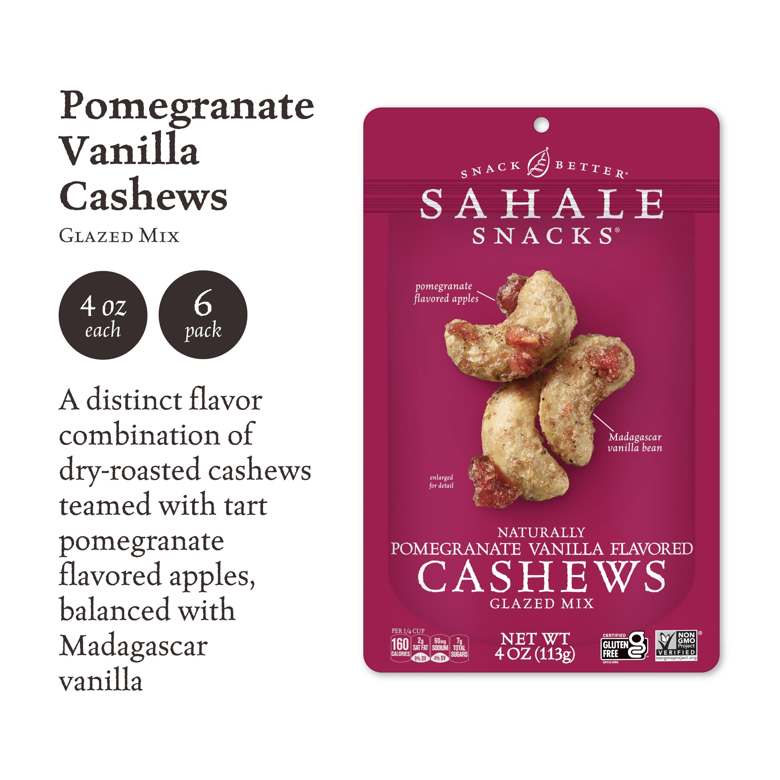 Sahale Snacks pomegranate-infused apples in the mix for bright bites