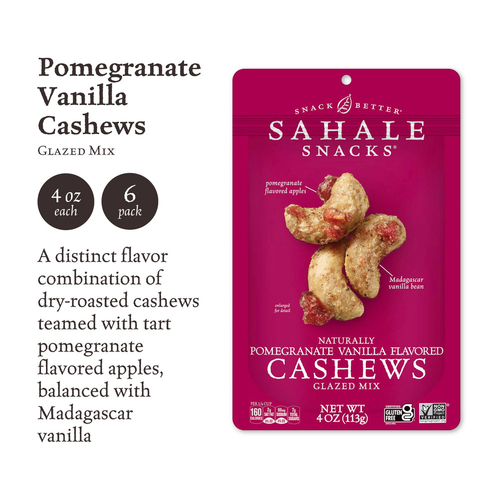 Sahale Snacks pomegranate-infused apples in the mix for bright bites