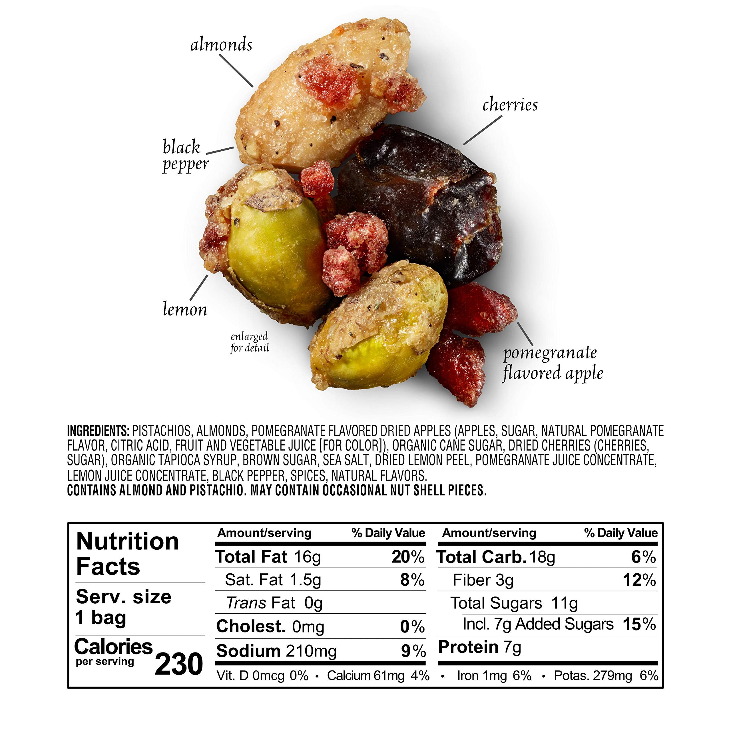 Sahale Snacks mix used as a topping for pear bread pudding for flavor contrast