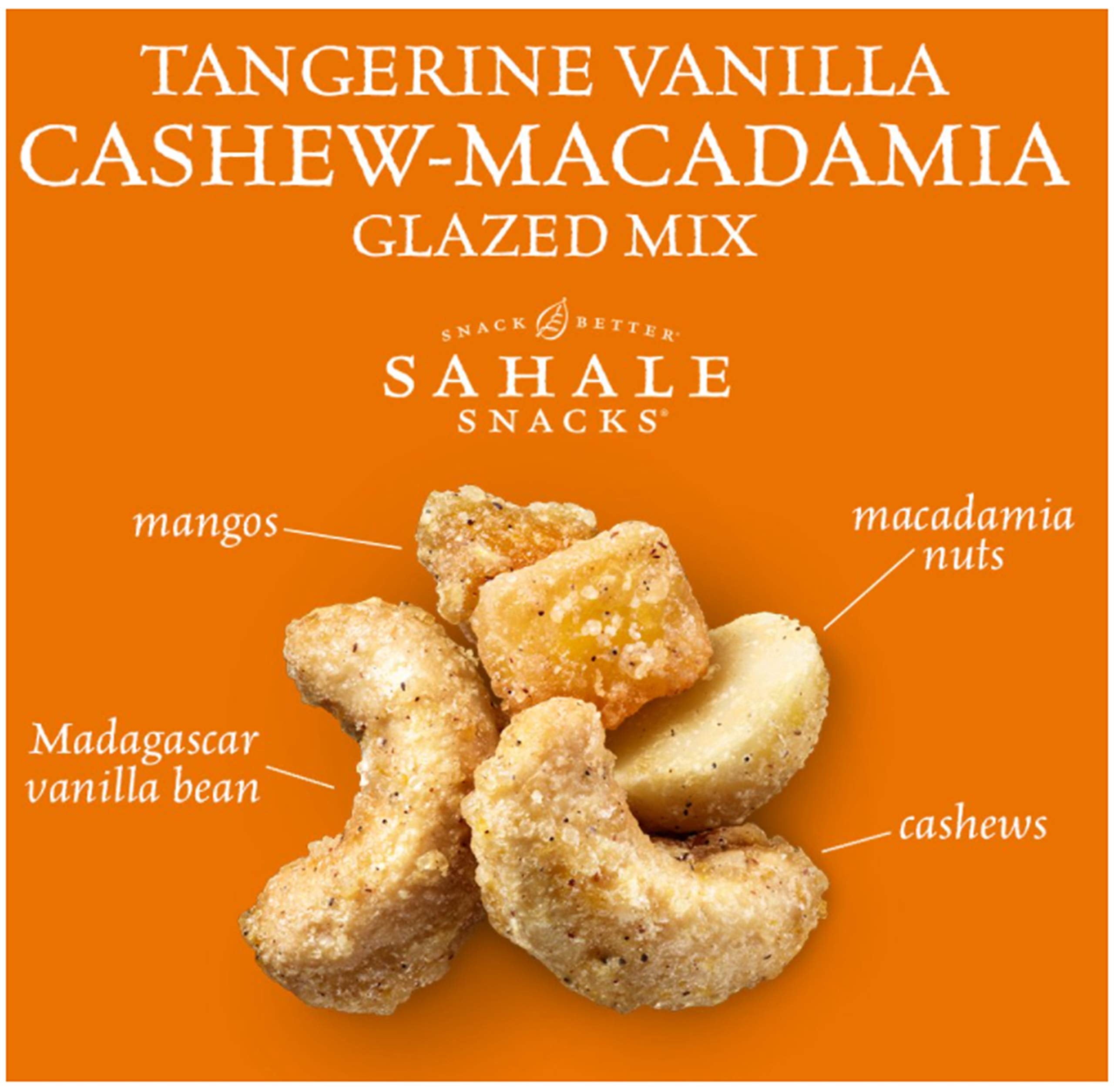 Sahale Snacks tangerine pieces visible for bright fruit flavor