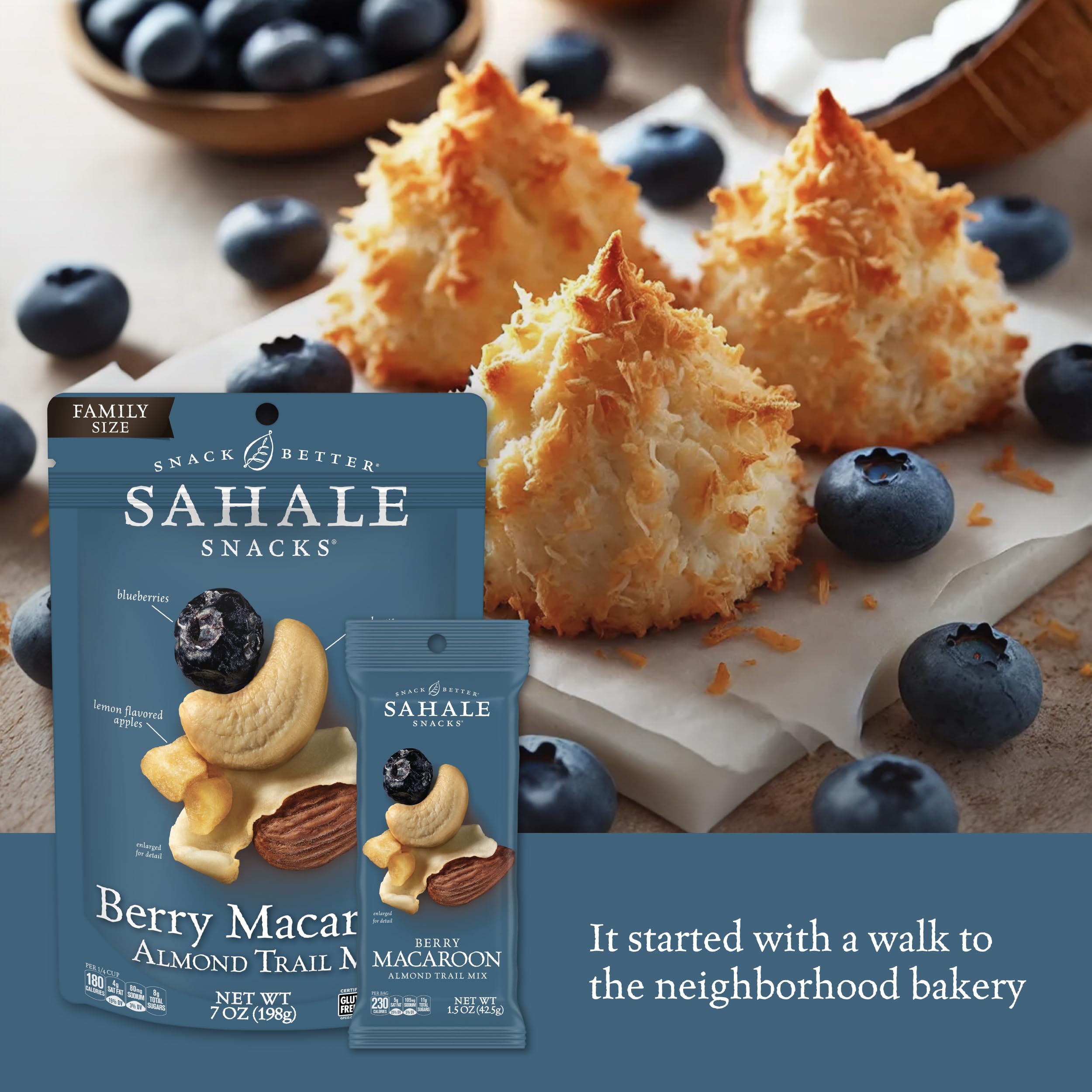 Sahale Snacks toasted coconut pieces add tropical sweetness and crunch.