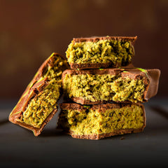 Saifsmart Chocolado Dubai Pistachio Kunafa Bar milk chocolate coating and crunch