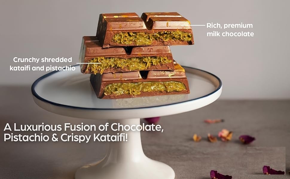 Saifsmart Chocolado Dubai Pistachio Kunafa Bar origin Dubai authentic import