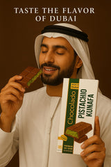 Saifsmart Chocolado Dubai Pistachio Kunafa Bar packaging for gifting