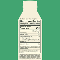 Saint James iced tea bottle being poured for a crisp, low-calorie refreshment