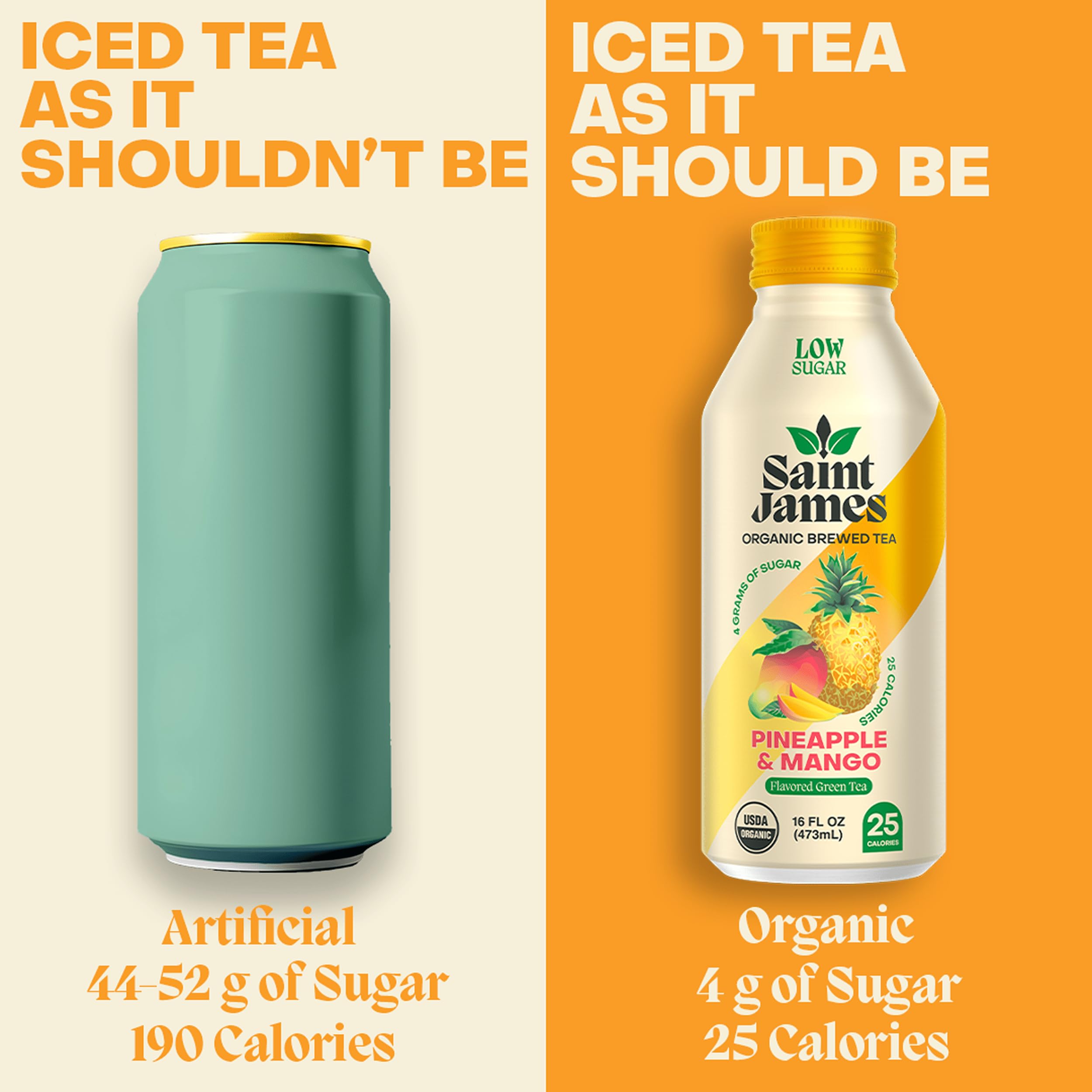 Saint James Iced Tea poured over ice for a refreshing tropical moment.