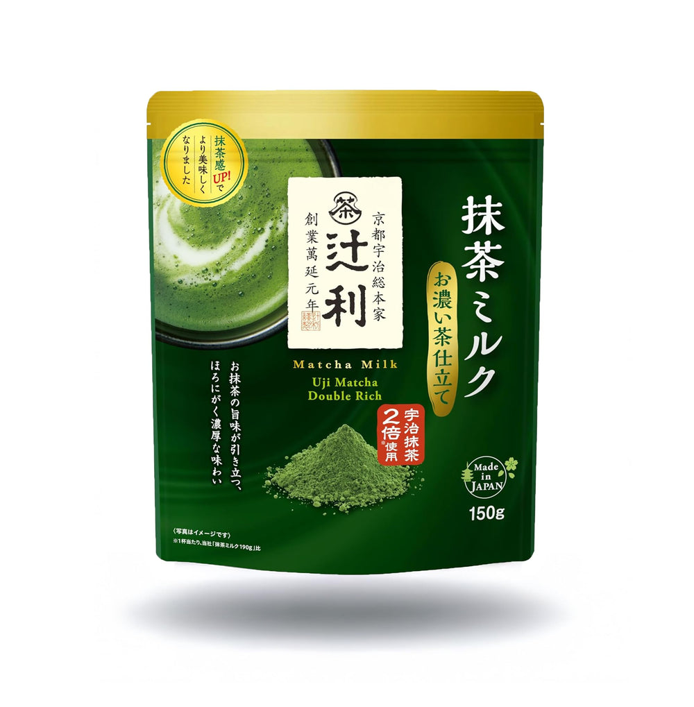 Sakura Box Matcha Milk Uji Double Rich Latte bag showing rich flavor and velvety texture.