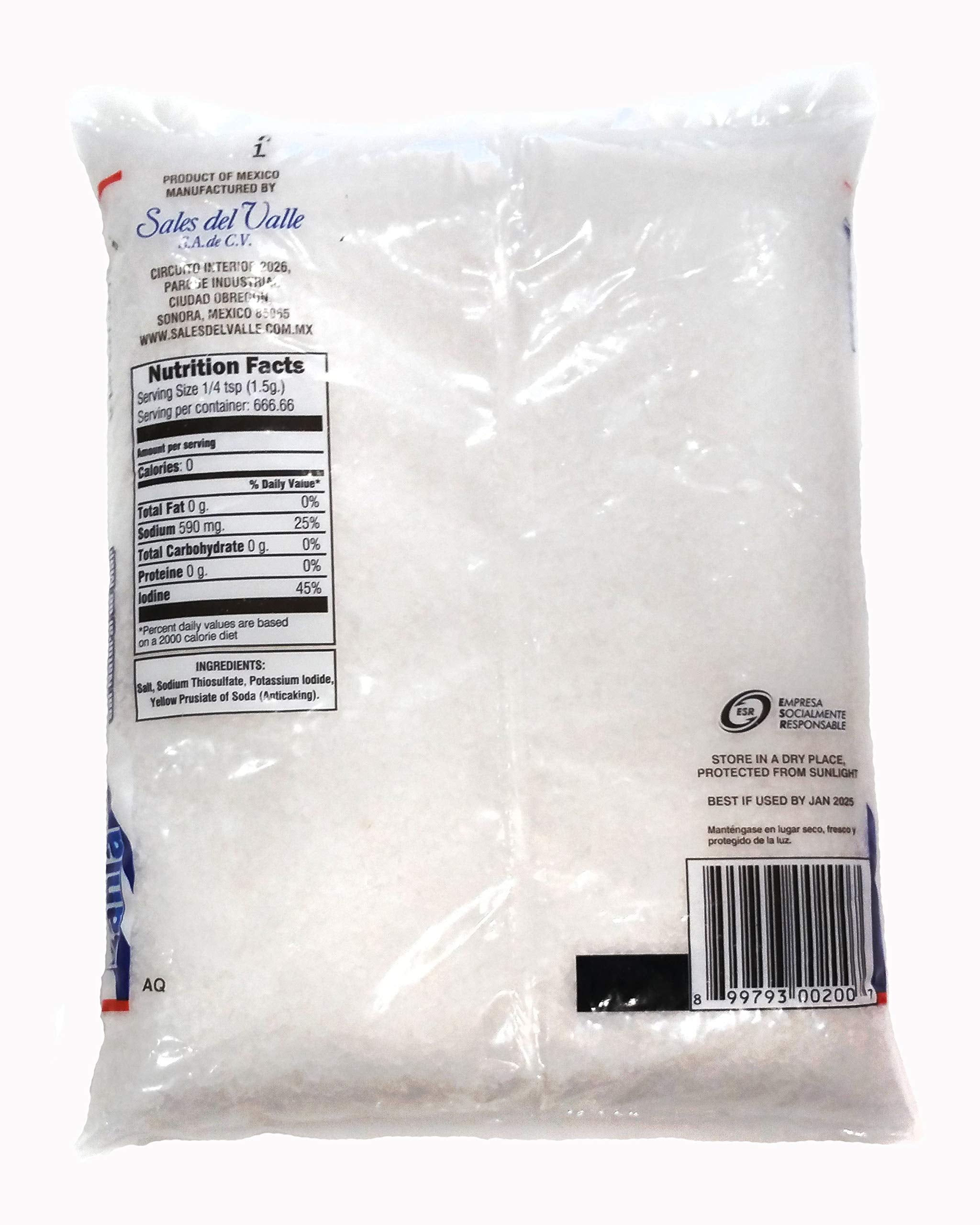 Sal Bahia iodized sea salt packaging 35oz for everyday cooking.