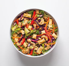 Salad Pizazz snack directly from bag for quick flavor.