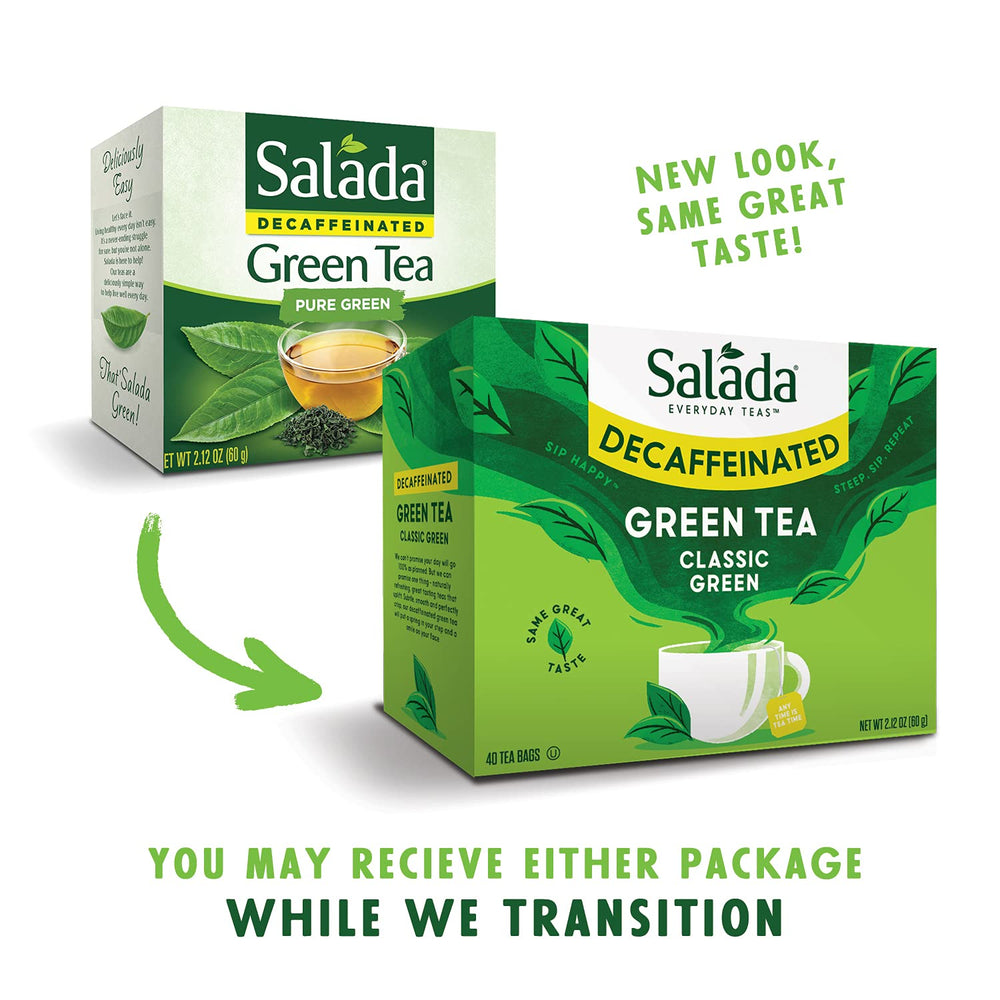 Salada brand packaging highlights freshness and quality for daily tea enjoyment.