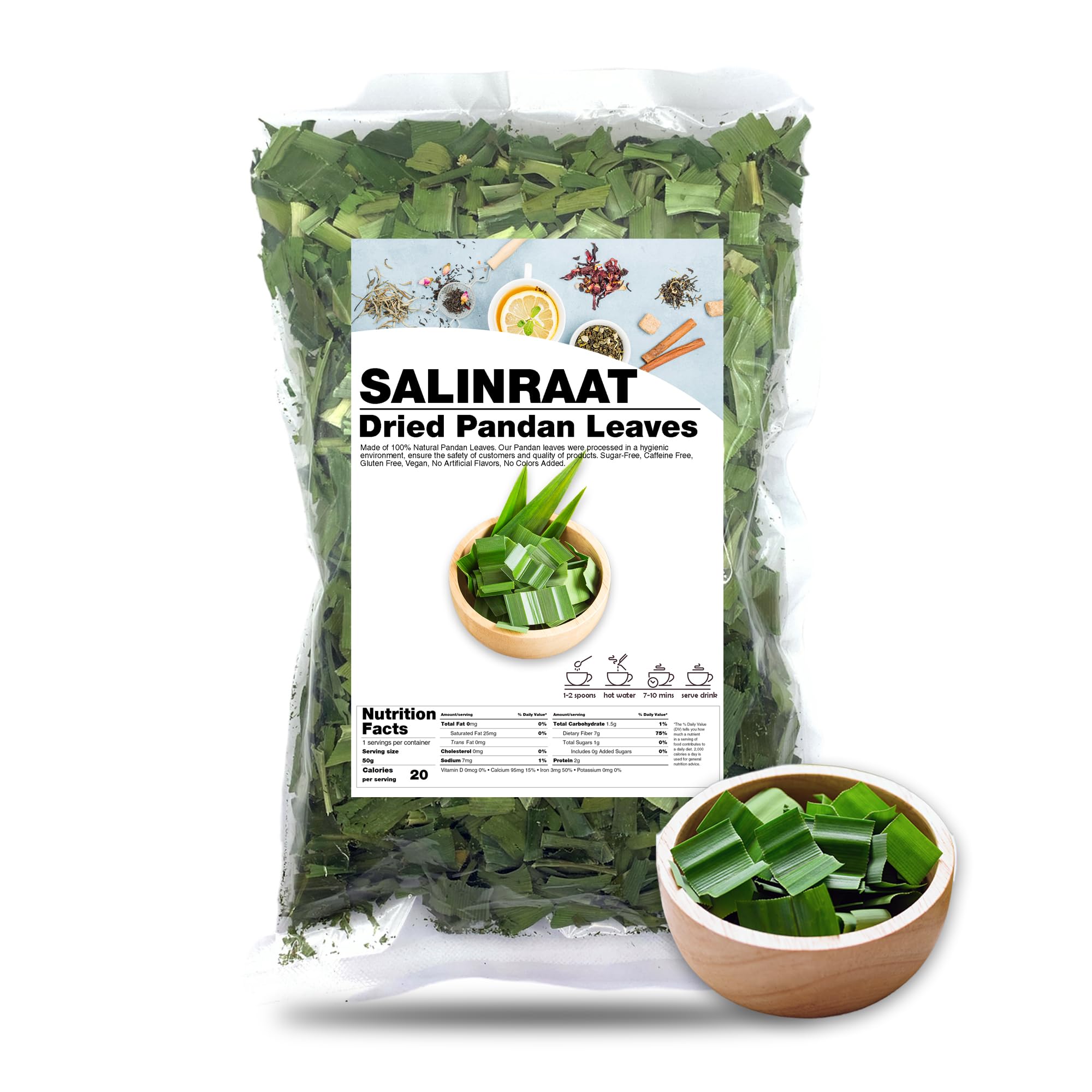 SALINRAAT dried pandan leaves bundle with rich aroma for curries and desserts.