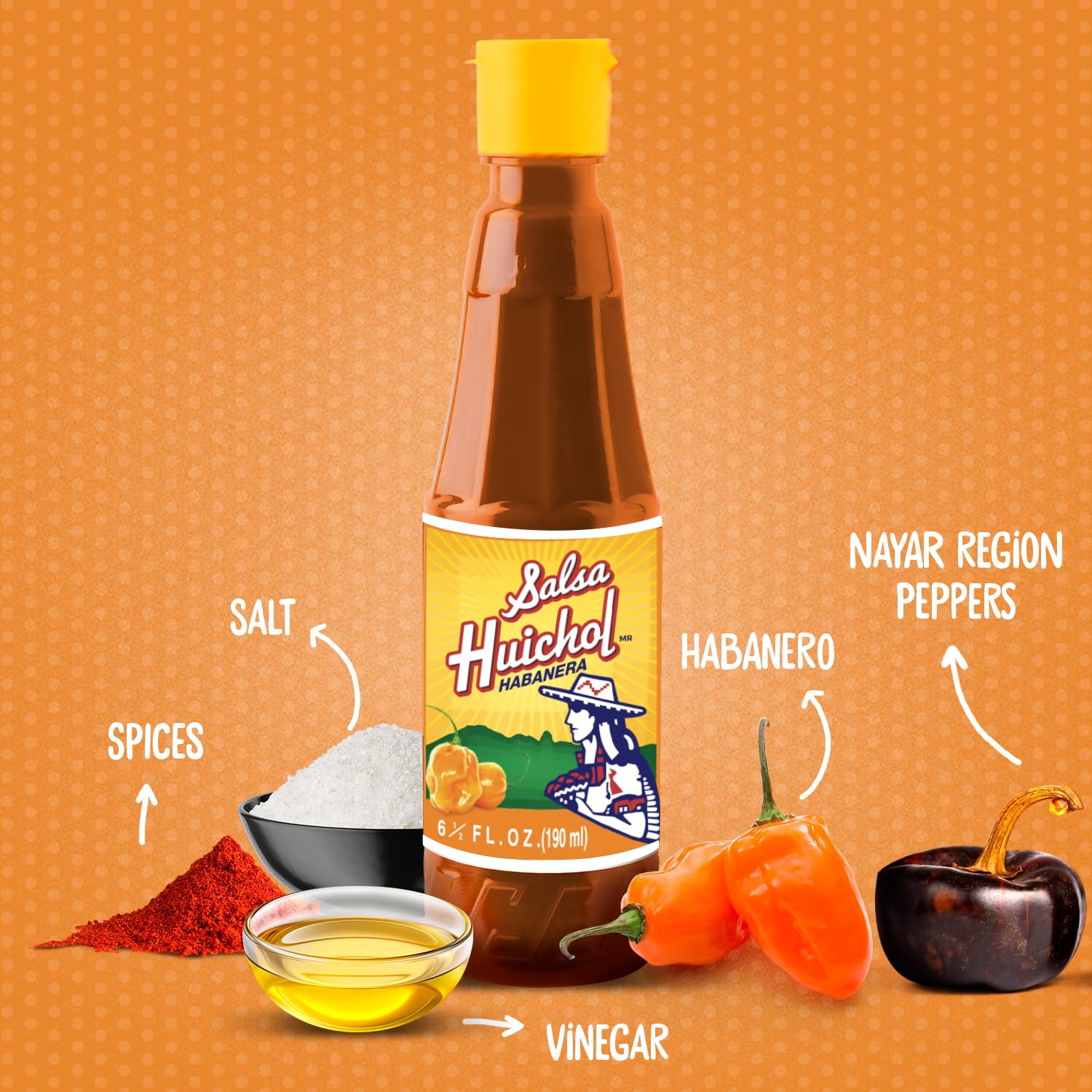 Salsa Huichol pairs with seafood for bright citrus-touched flavor.