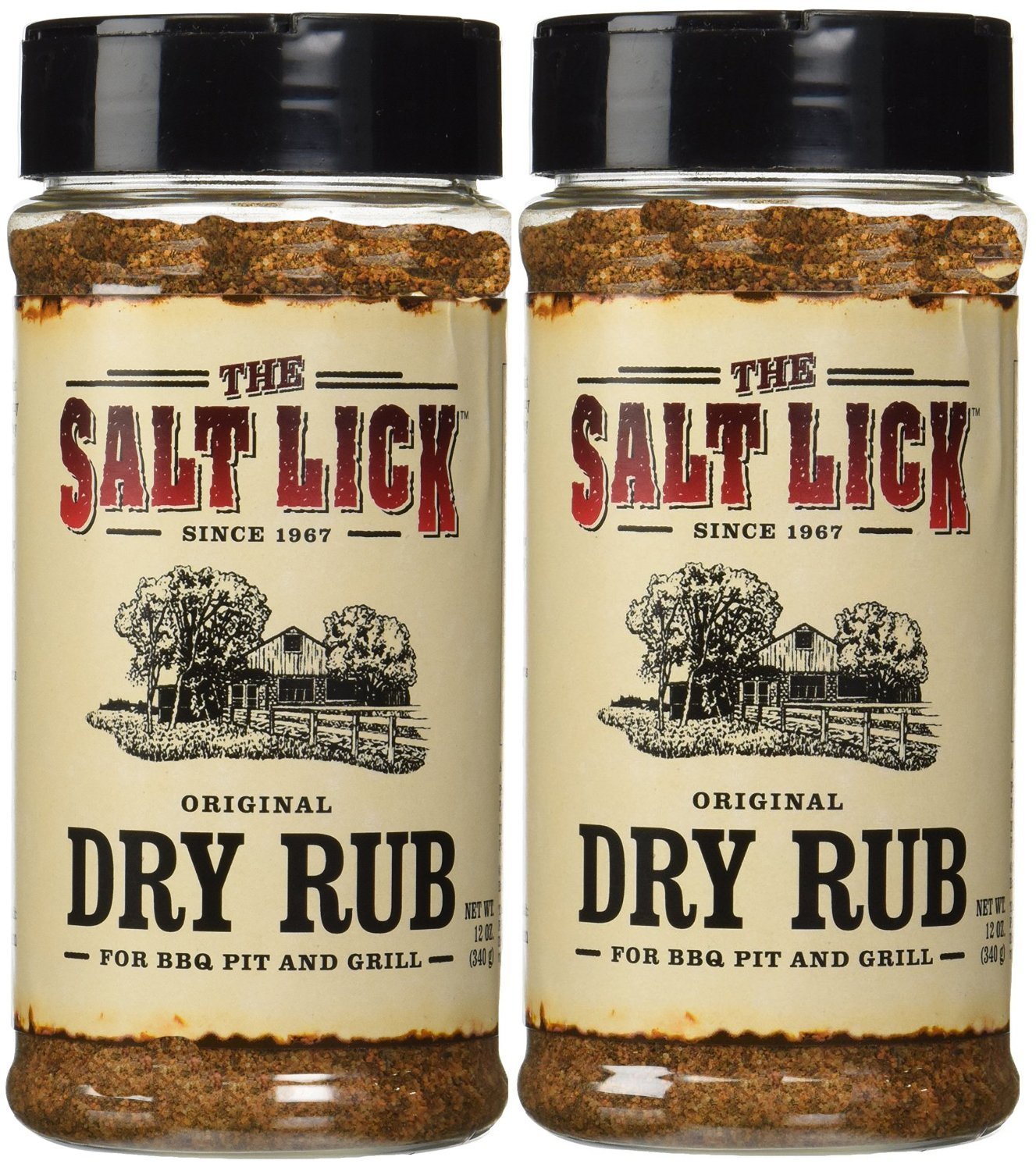 Salt Lick Original Dry Rub 2-Pack front view, ready for grilling and seasoning.