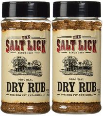 Salt Lick Original Dry Rub 2-Pack front view, ready for grilling and seasoning.