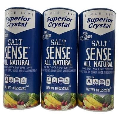 Salt Sense flakes close-up showing light, quick-dissolving texture for clean flavor.