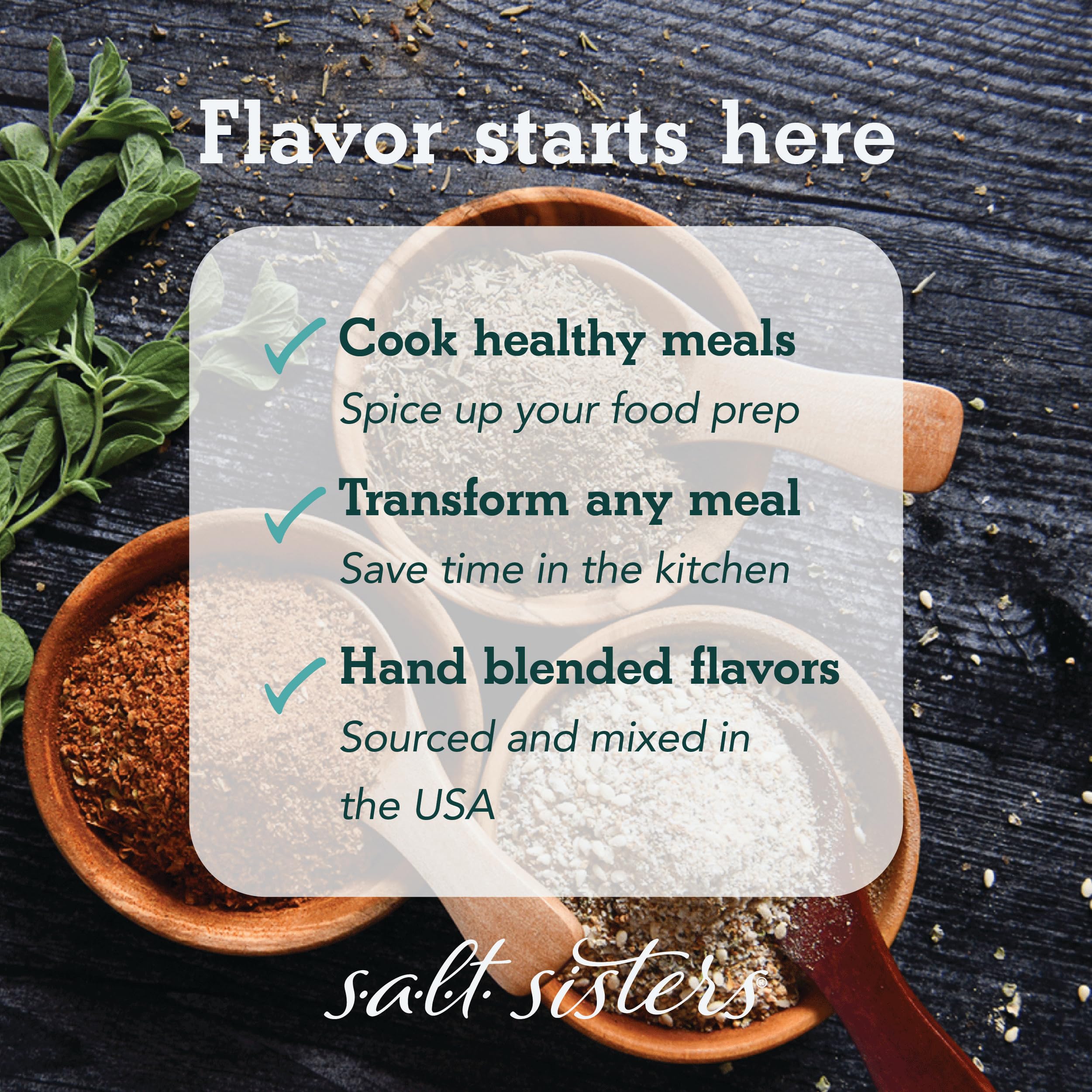Salt Sisters Tuscan Farmhouse Sea Salt Blend on chicken