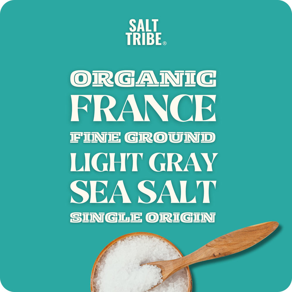 Salt Tribe 15oz-packaging presents convenient single-origin salt for pantry use.