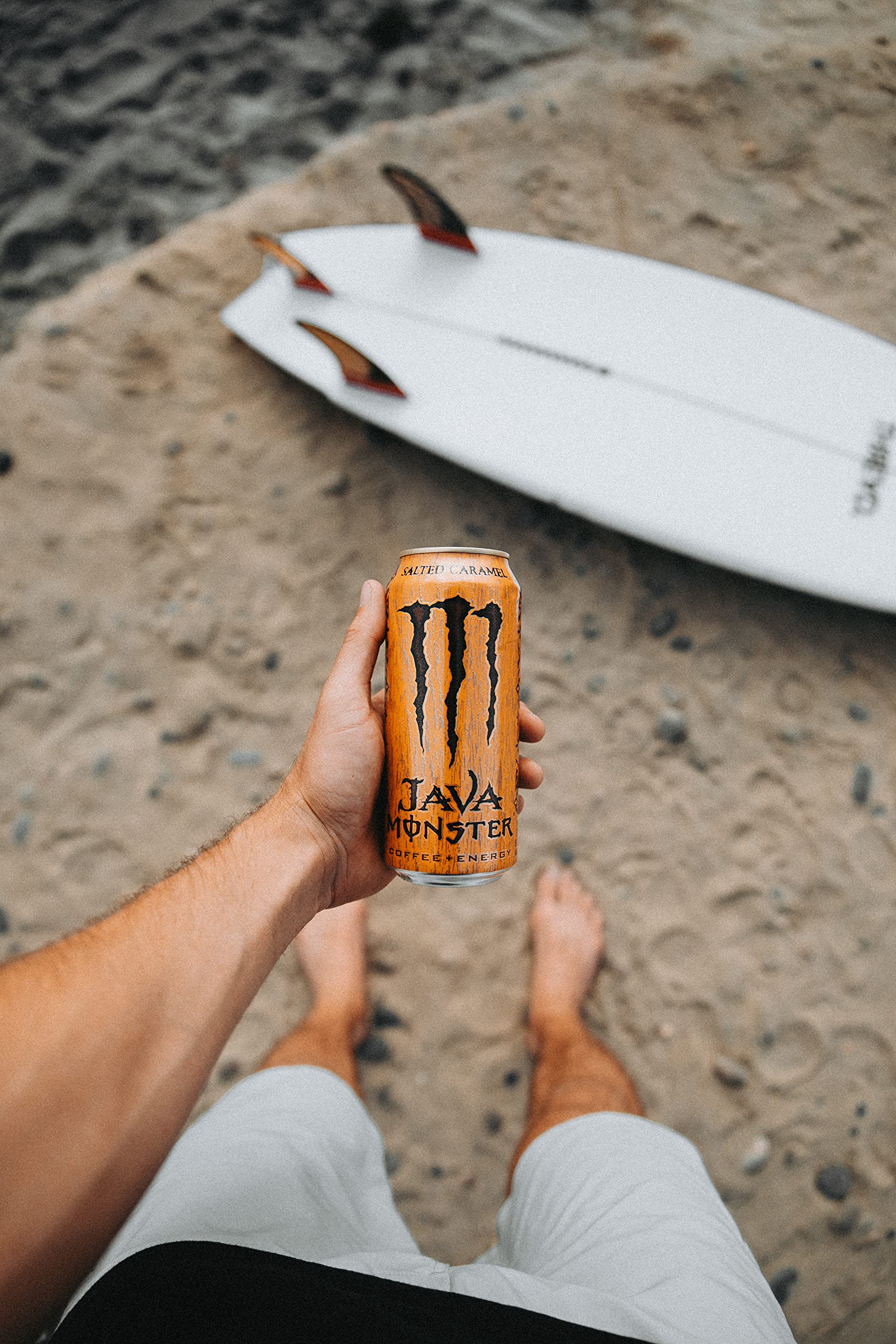 Salted caramel flavor swirls with Java Monster coffee aroma and richness