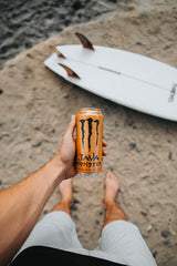 Salted caramel flavor swirls with Java Monster coffee aroma and richness