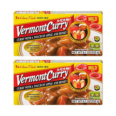 Two-pack Vermont Curry Mild from Salthouse Peppermongers, box front, ideal for quick family dinners.