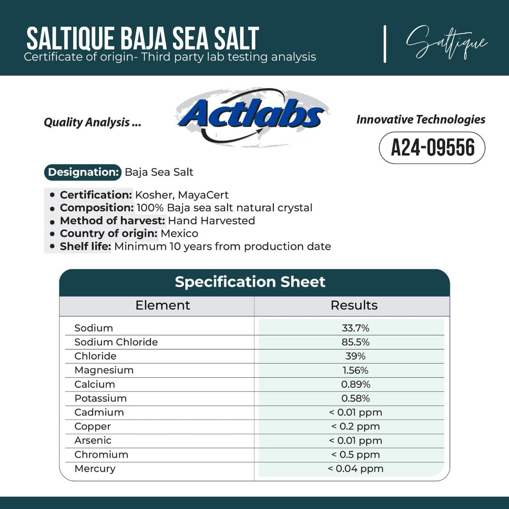 Saltique Baja Sea Salt mineral-rich crystals ideal for finishing dishes