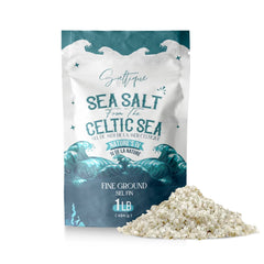 Saltique French Grey Sea Salt Celtic Sea pack shot highlighting fine-ground mineral salt