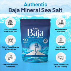 Saltix crystal-clear sea salt emphasizes pure flavor and mineral depth.