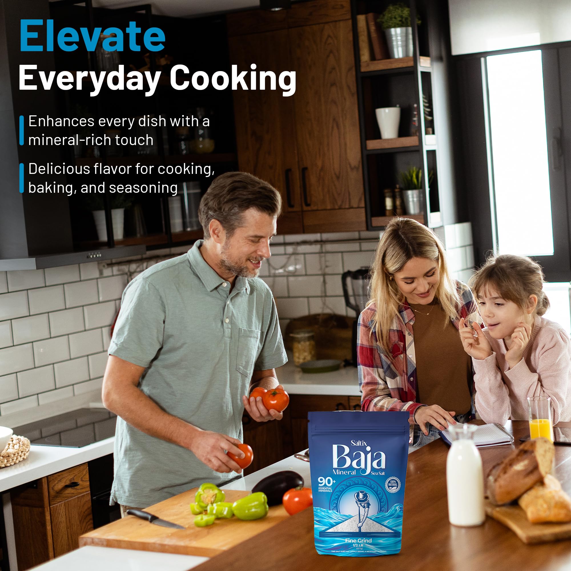 Saltix fine-grain cooking salt delivers even flavor distribution.