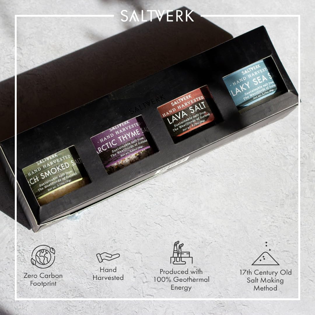 Saltverk birch smoked salt jar introduces smoky aroma and depth