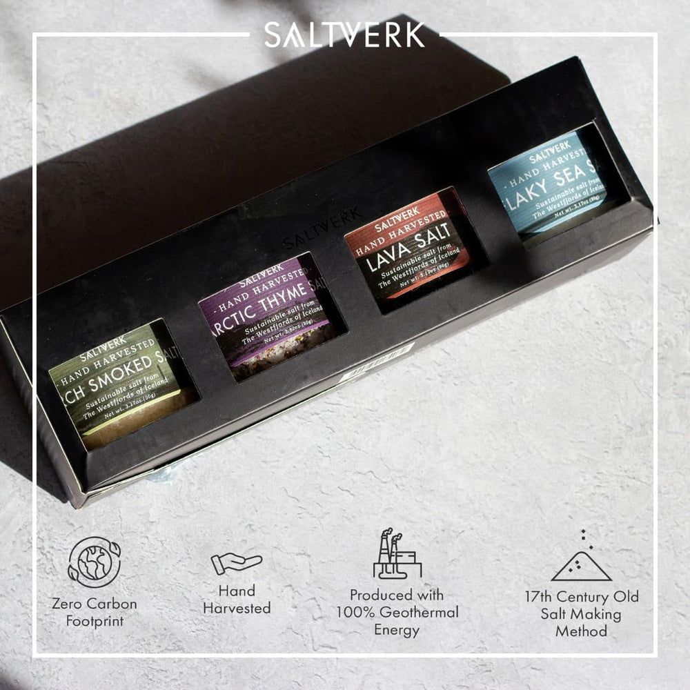 Saltverk birch smoked salt jar introduces smoky aroma and depth