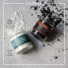 Saltverk Birch Smoked Salt bottle with wood-smoked aroma for recipes.