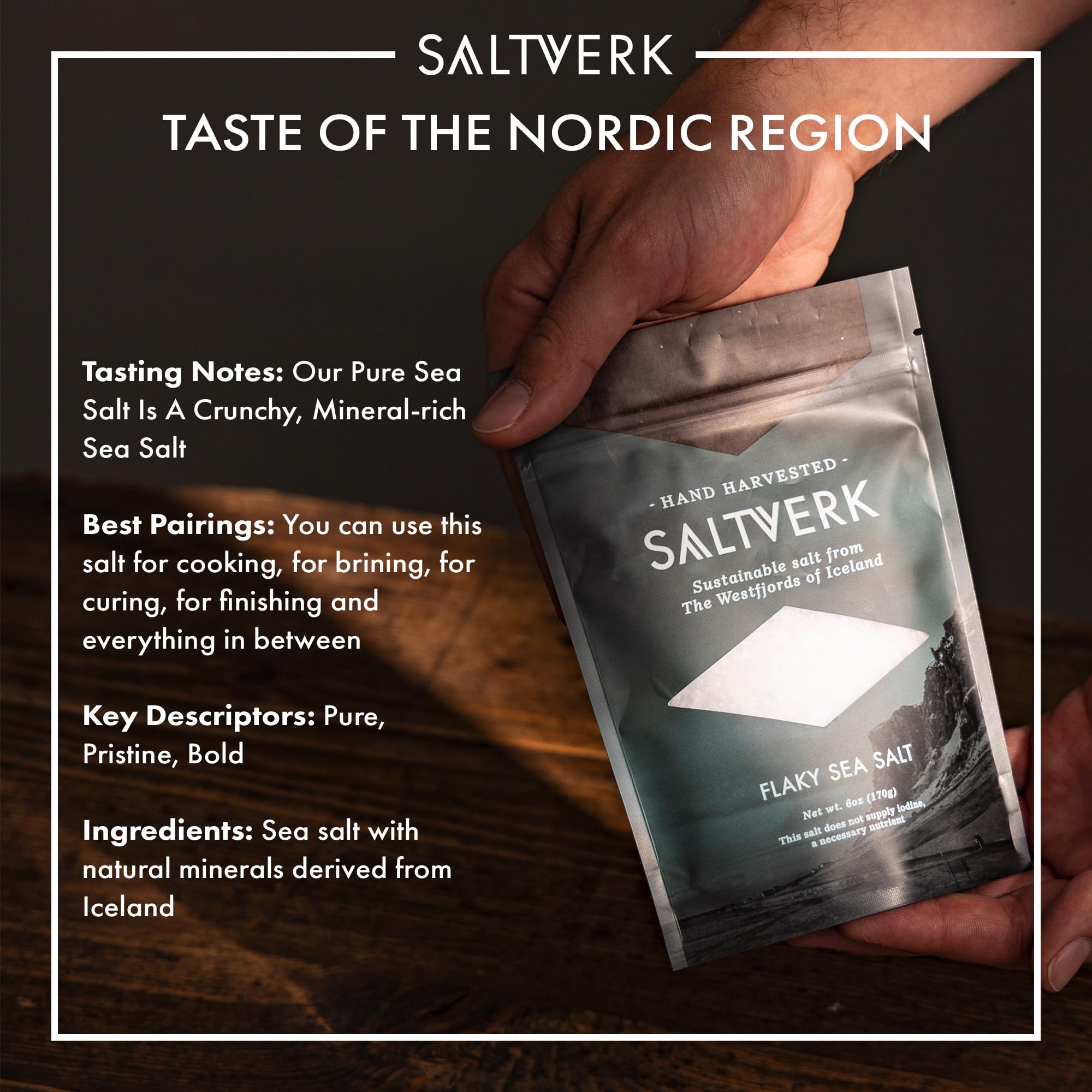 Saltverk hand-harvested salt Westfjords shows artisanal process enhancing flavor