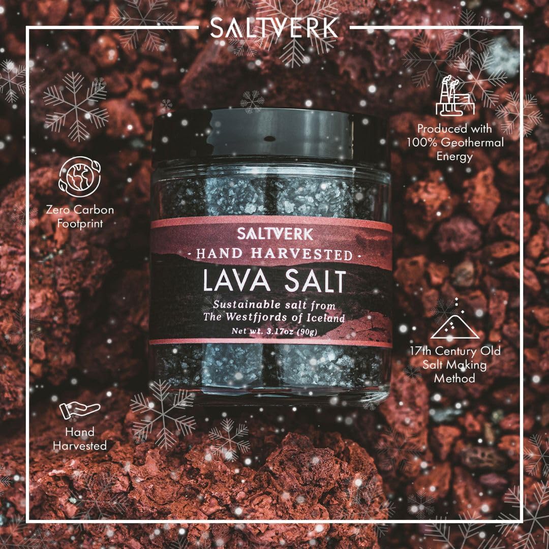 Saltverk Lava Salt on meat enhances savor without bitterness.