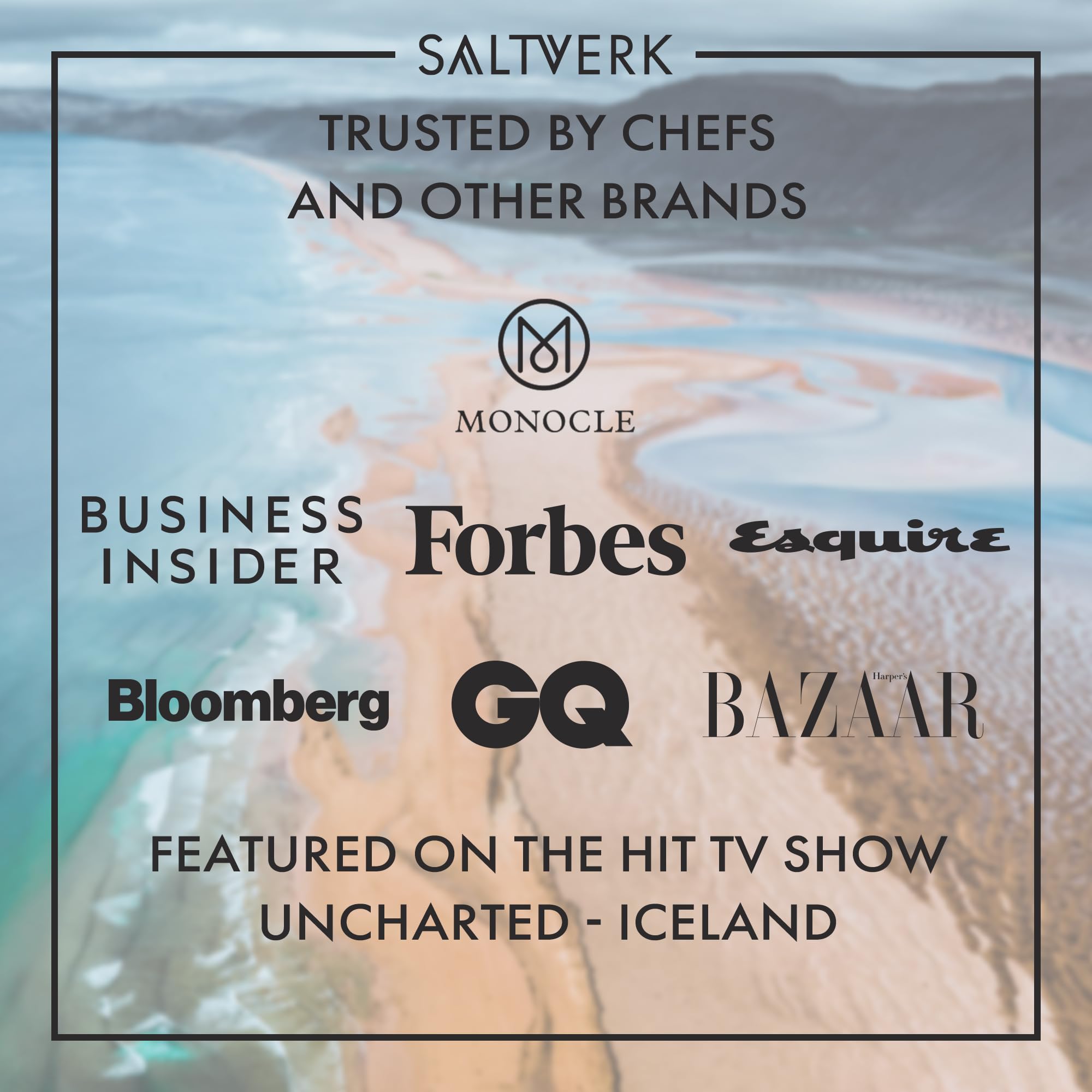 Saltverk premium gift box showcasing four Icelandic salts