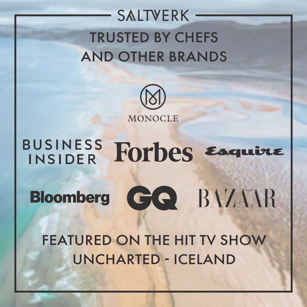 Saltverk premium gift box showcasing four Icelandic salts