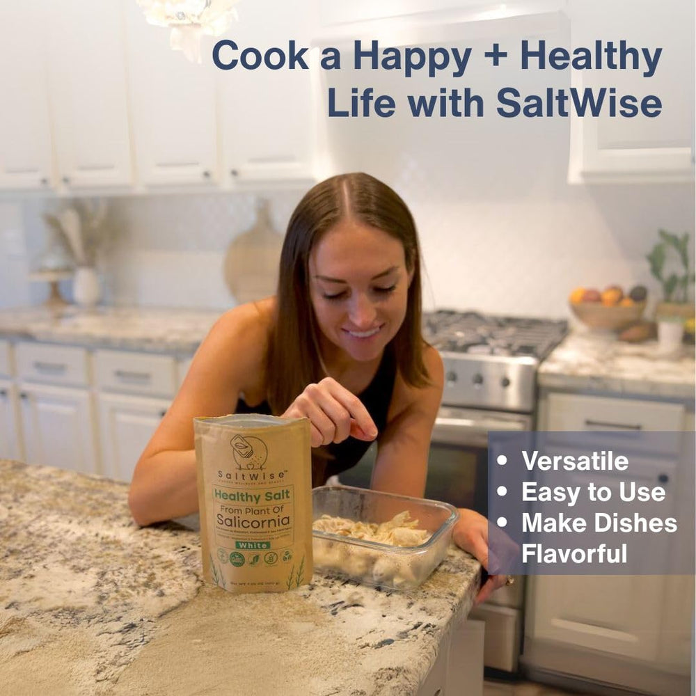 SaltWise Salicornia White Salt electrolyte-rich profile for hydration.